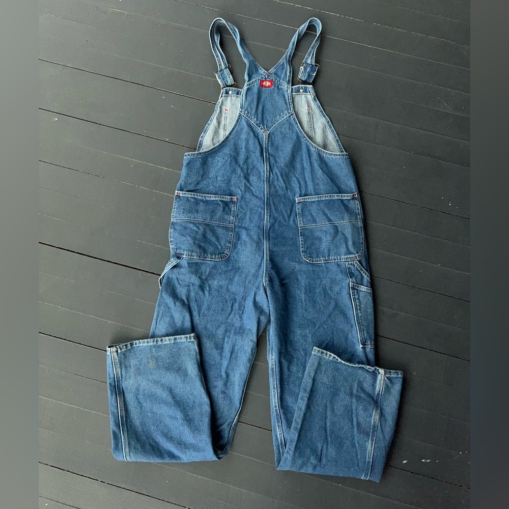 Dickies Classic Blue Denim Overalls - Picture 4 of 11